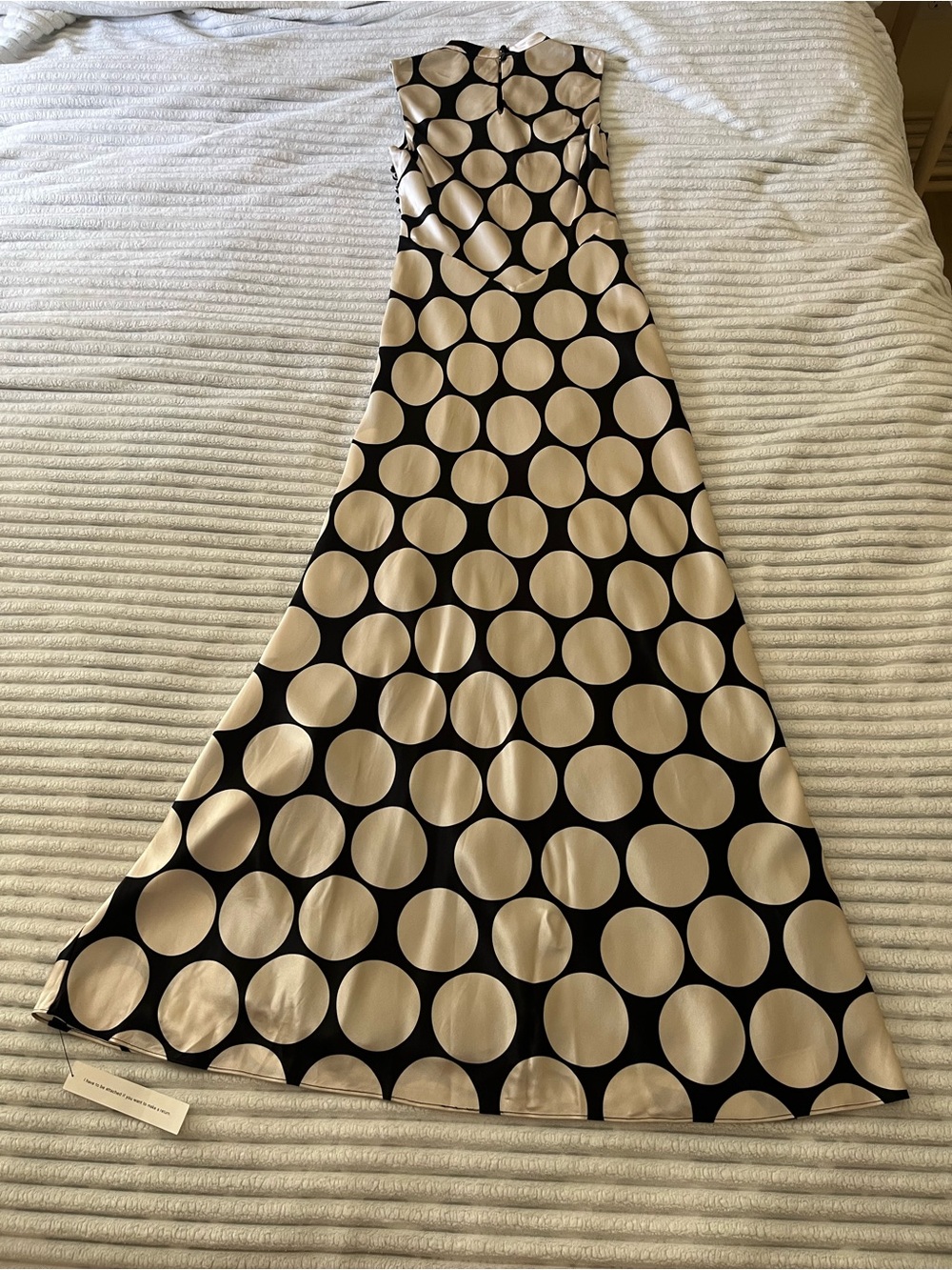 Reformation Yian Silk Dress in Full Moon Dot - Picture 7 of 10